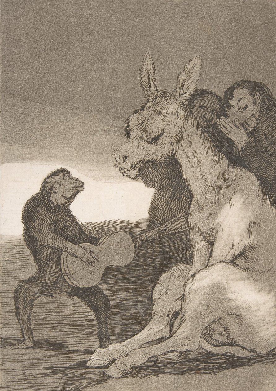 38. lemez a „Los Caprichos”-ból: Bravo! Brabisimo!, 1799., 1799. alkotó: Francisco de Goya