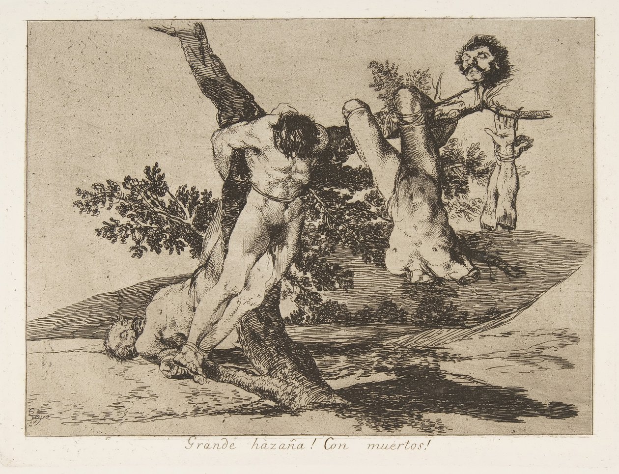 A „The Disasters of War” Los Desastres de La Guerra 39. táblája: „An he..., 1810, 1863. alkotó: Francisco de Goya