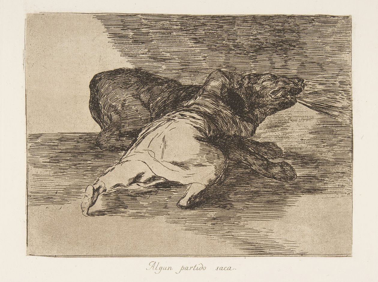 40. tábla a The Disasters of War Los Desastres de La Guerra-ból: He ge..., 1810, 1863. alkotó: Francisco de Goya