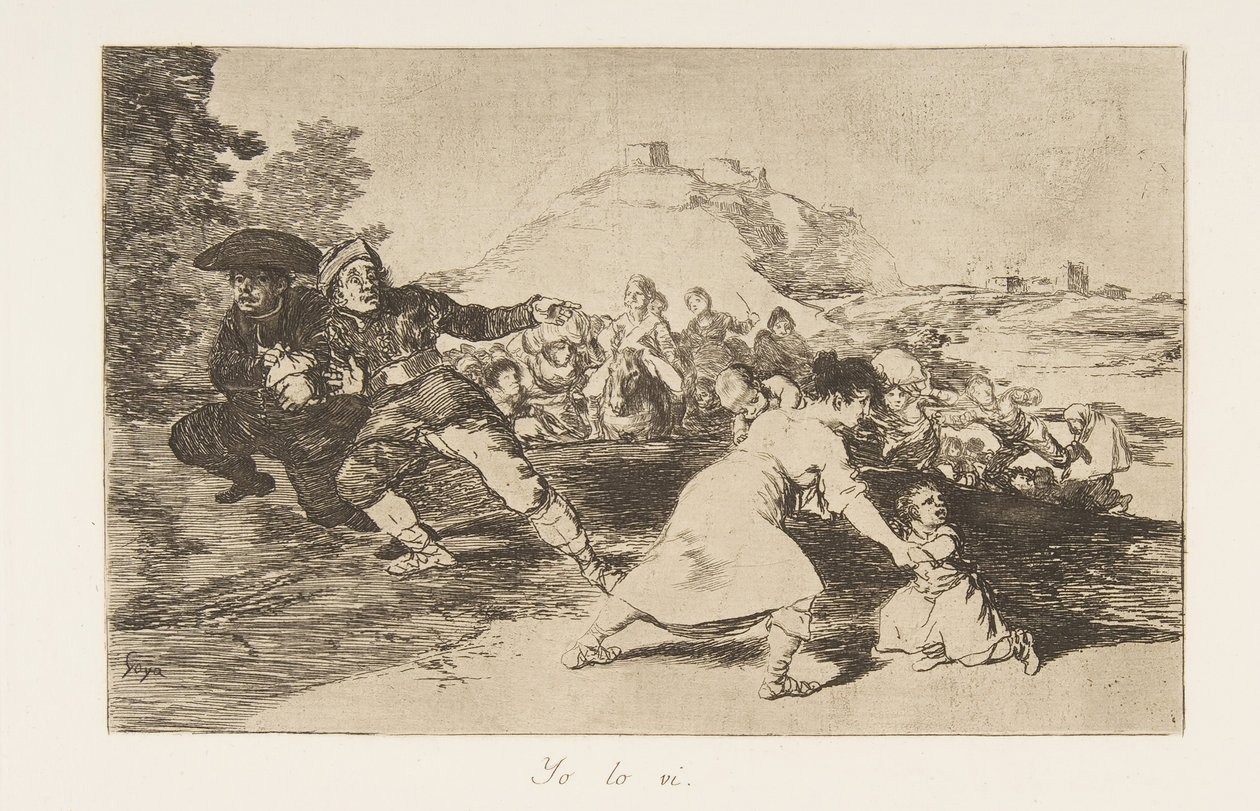 44. tábla a The Disasters of War Los Desastres de la Guerra-ból: Láttam..., 1810, megjelent 1863. alkotó: Francisco de Goya