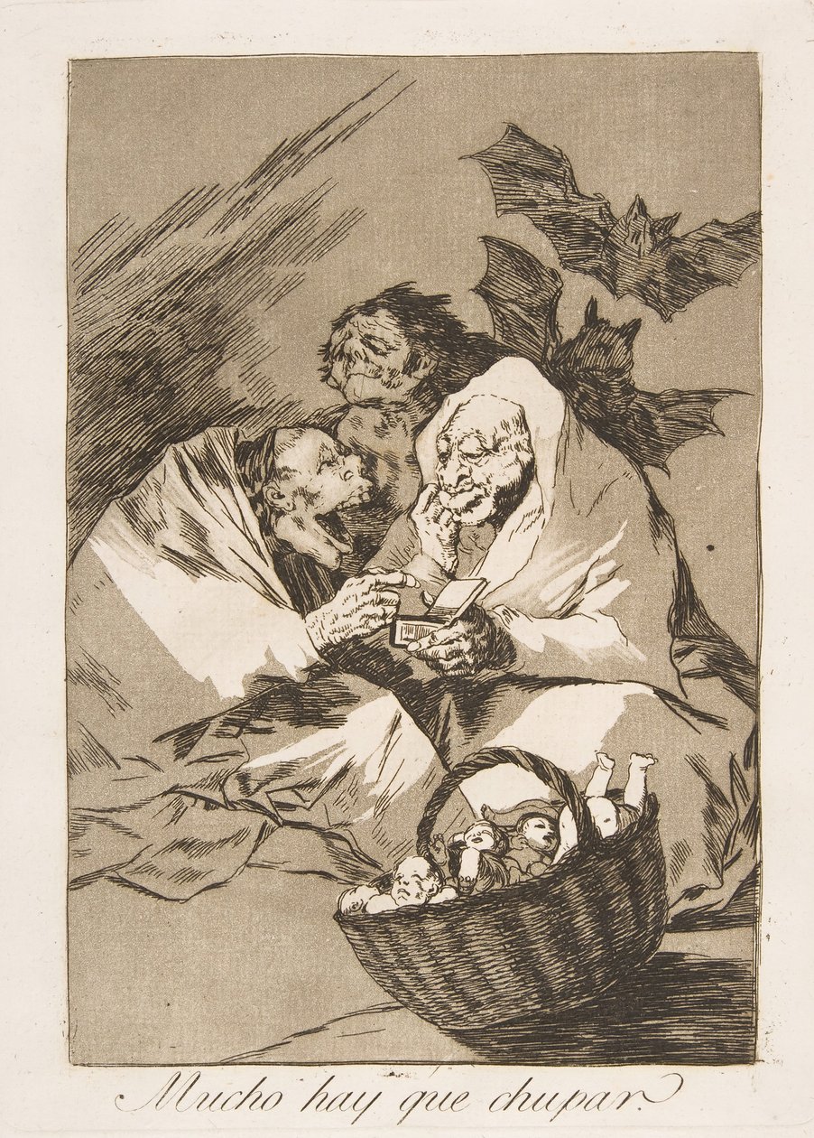 45. tábla Los Caprichosból: Rengeteg szívnivaló alkotó: Francisco de Goya