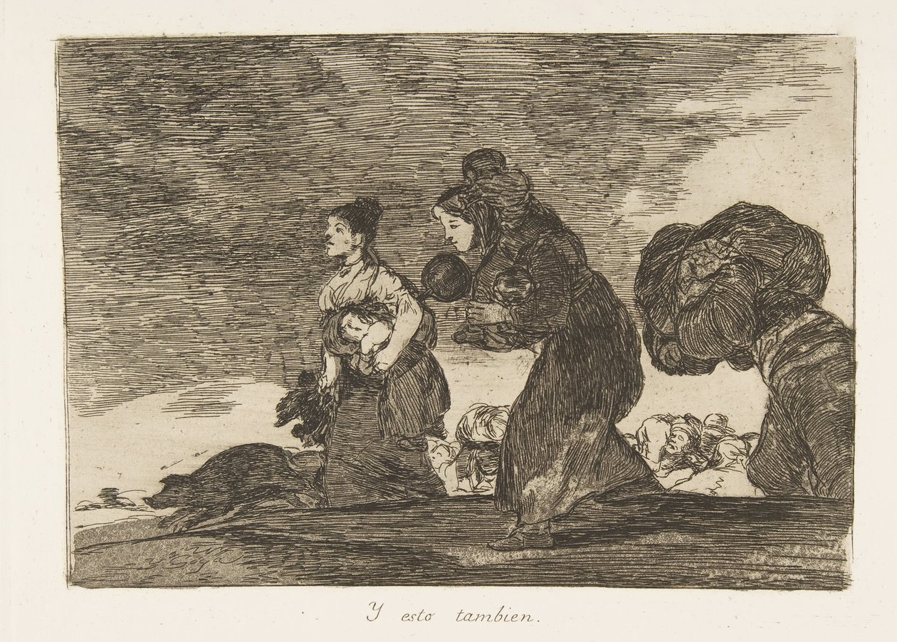 45. tábla a The Disasters of War Los Desastres de la Guerra-ból: And t..., 1810, 1863. alkotó: Francisco de Goya