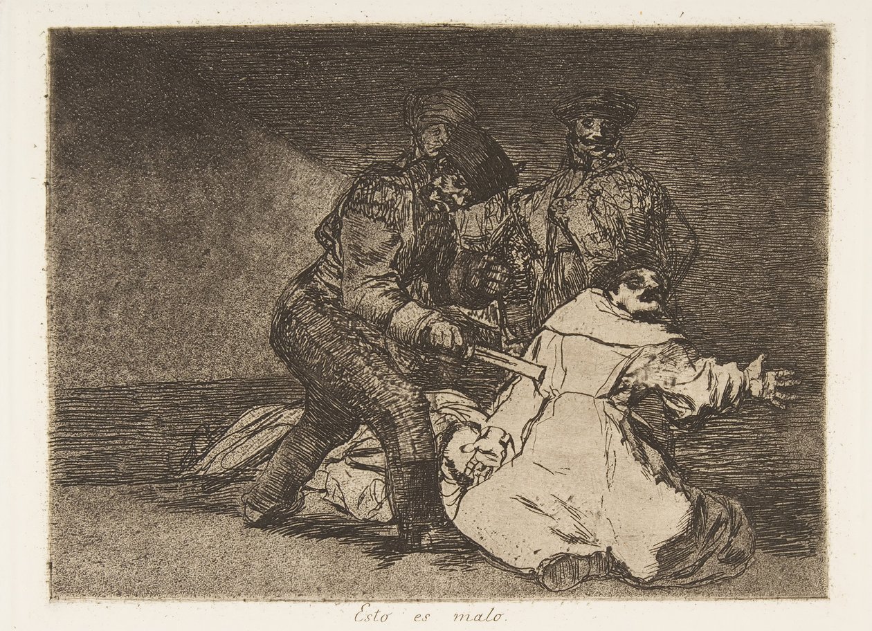 46. tábla a The Disasters of War Los Desastres de la Guerra-ból: This..., 1810, 1863-ban megjelent. alkotó: Francisco de Goya