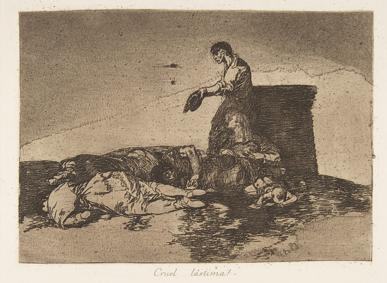 48. tábla a „The Disasters of War” Los Desastres de la Guerra-ból: „Cr..., 1811-12, 1863. alkotó: Francisco de Goya