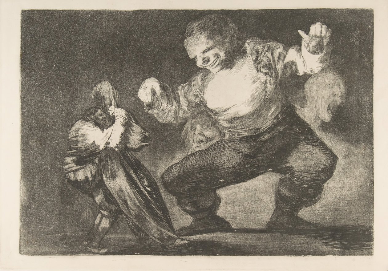 4. tábla a „Disparates”-ből: Simpleton, kb. 1816-23 1854-63 között jelent meg. alkotó: Francisco de Goya