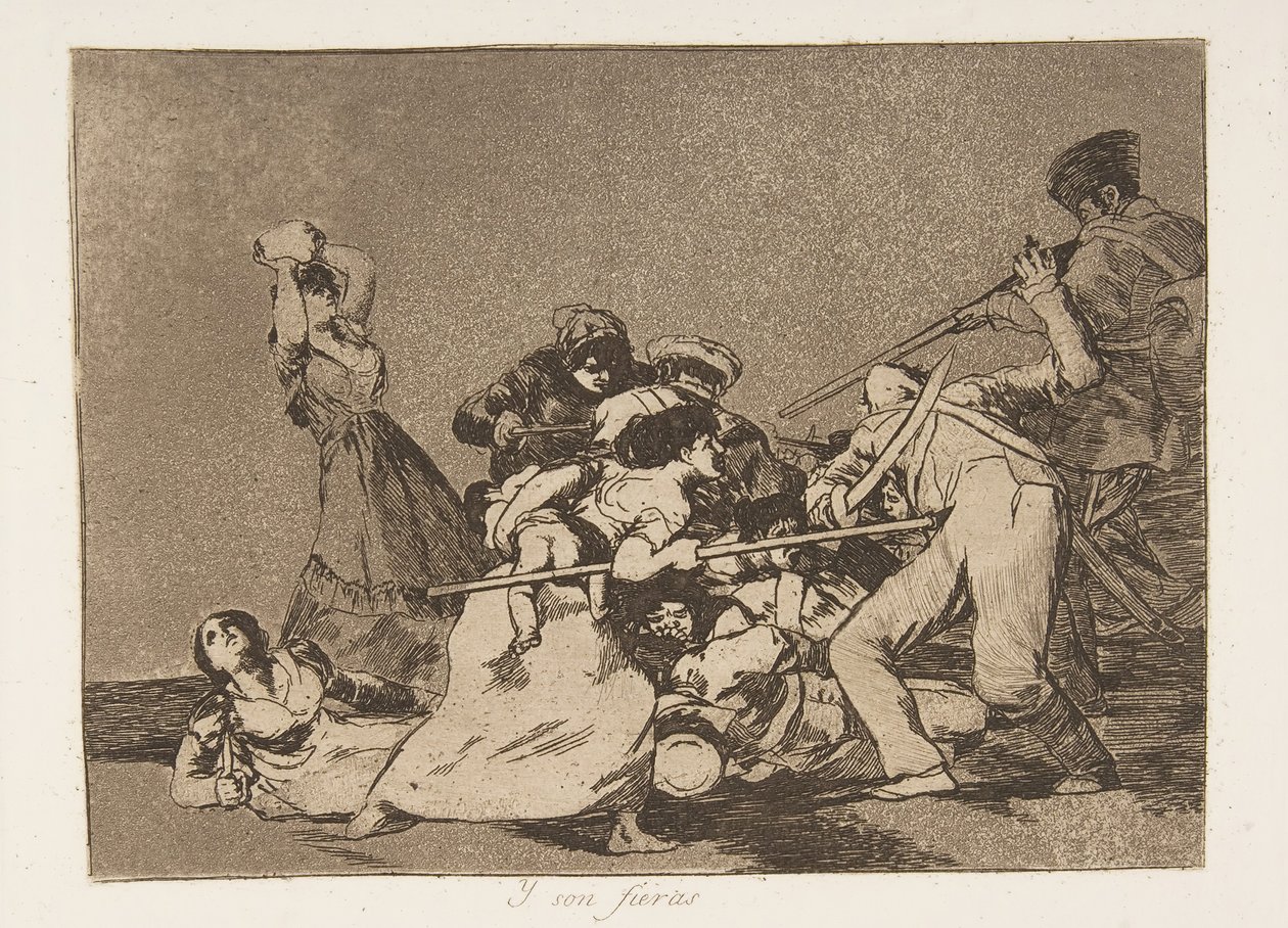 5. tábla a „The Disasters of War” Los Desastres de la Guerra-ból: „És t..., 1810, 1863. alkotó: Francisco de Goya