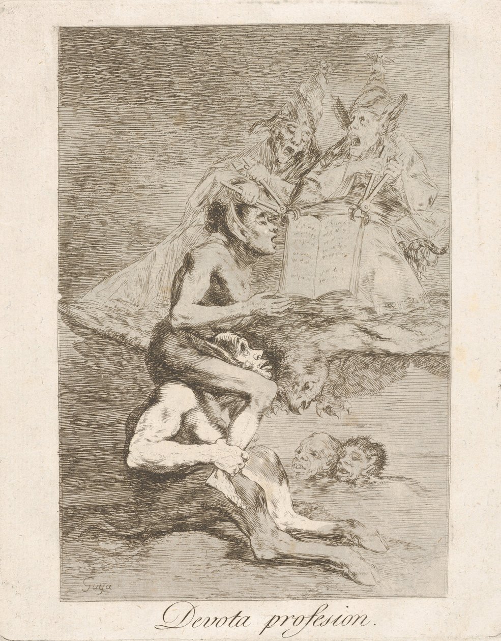 70. tábla Los Caprichosból: Devout Profession Devota profesion., 1799. alkotó: Francisco de Goya
