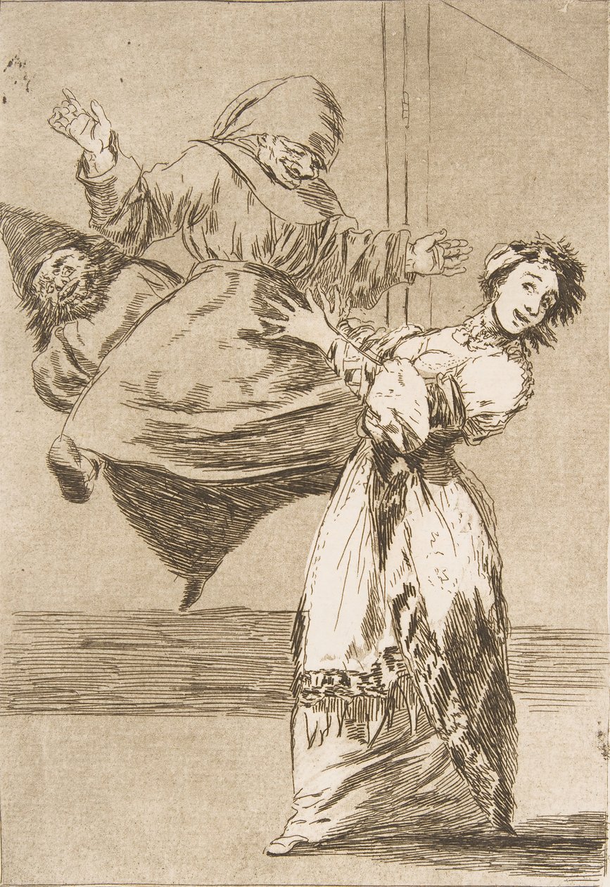 74. tábla Los Caprichosból: Dont scream, stupid No grites, tonta, 1799. alkotó: Francisco de Goya
