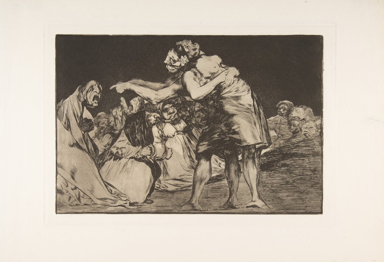 7. tábla a Különbözőkből: Disorderly Folly, kb. 1816-23, 1864-ben megjelent. alkotó: Francisco de Goya