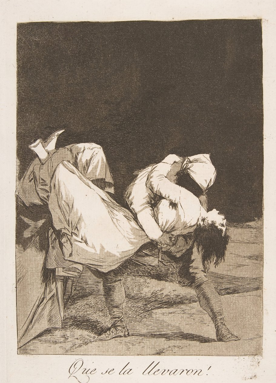 8. tábla Los Caprichosból: Elvitték! Elvitték!, 1799. alkotó: Francisco de Goya