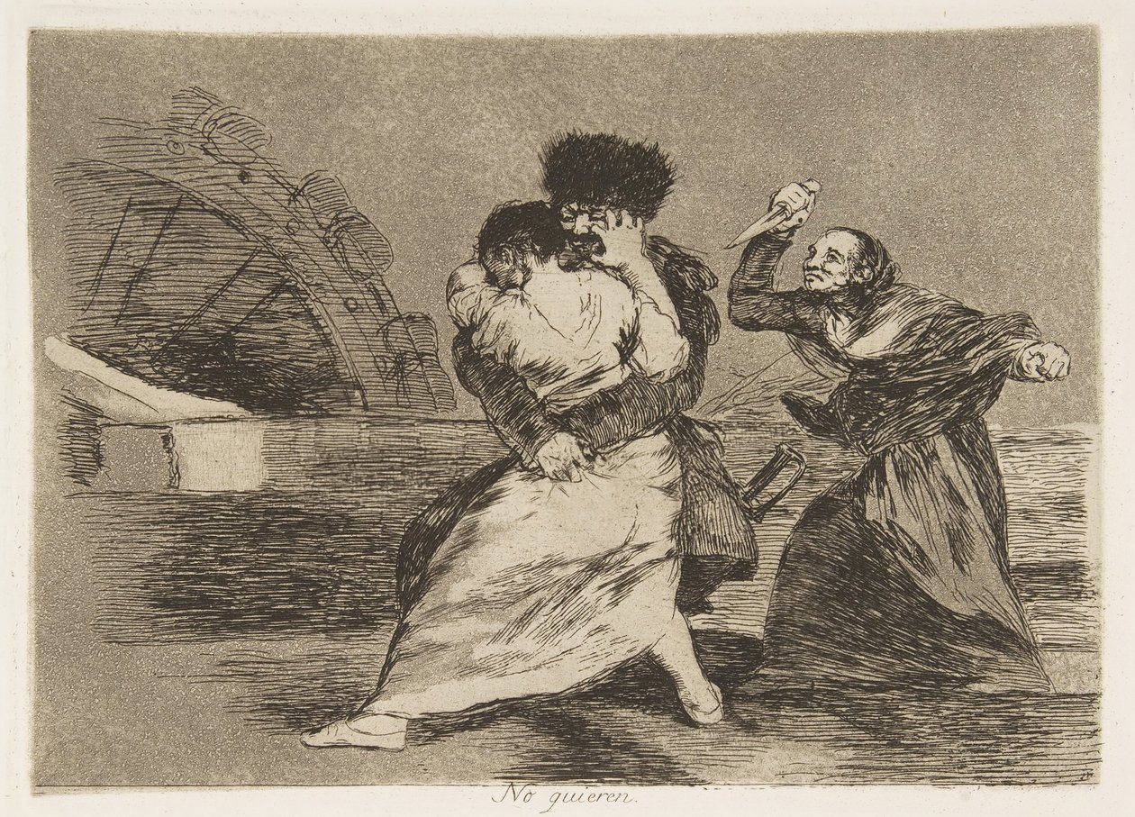 9. tábla a The Disasters of War Los Desastres de la Guerra: They d...-ből, 1810, 1863. alkotó: Francisco de Goya
