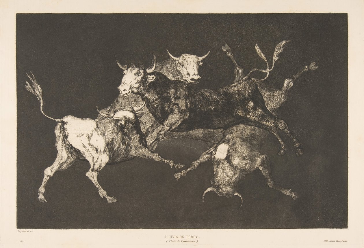D tábla a Különbözőktől: Bolondok vagy kis bikák – ostobaság, kb. 1816-23, 1877-ben megjelent. alkotó: Francisco de Goya