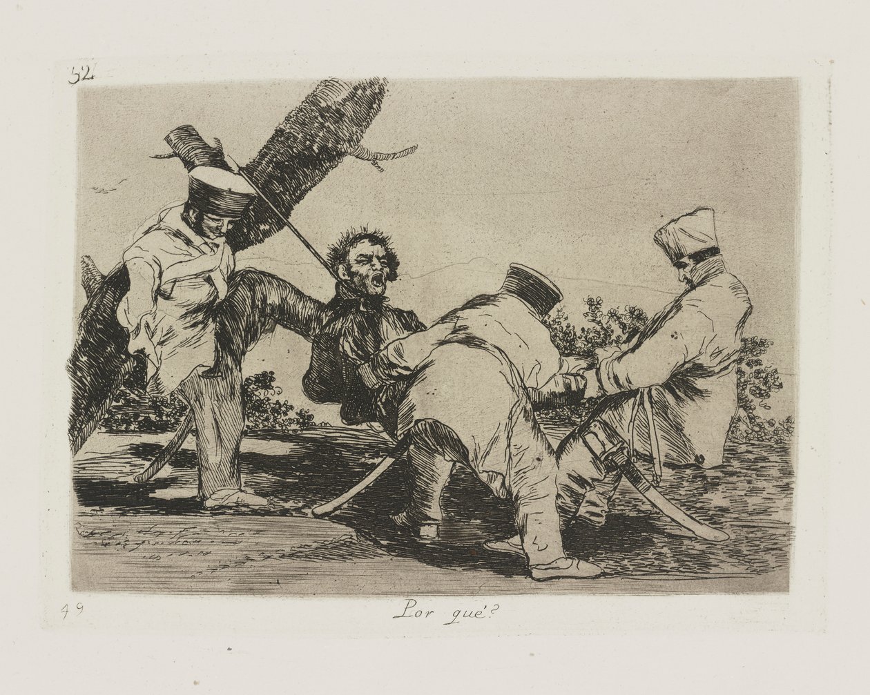 Miért?? (Miért?), pl. 32. A háború katasztrófái című sorozatból alkotó: Francisco de Goya