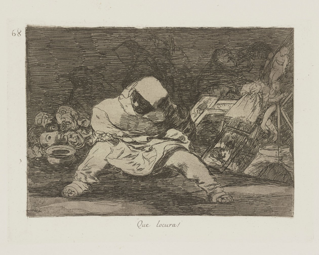 Micsoda őrület! (Micsoda őrület!), pl. 68 A háború katasztrófái című sorozatból alkotó: Francisco de Goya