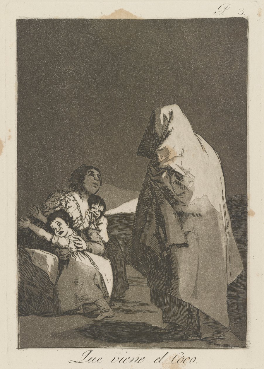 Hogy jön az őrült (Here Comes the Bogey-Man.), pl. 3 a The Caprices sorozatból alkotó: Francisco de Goya