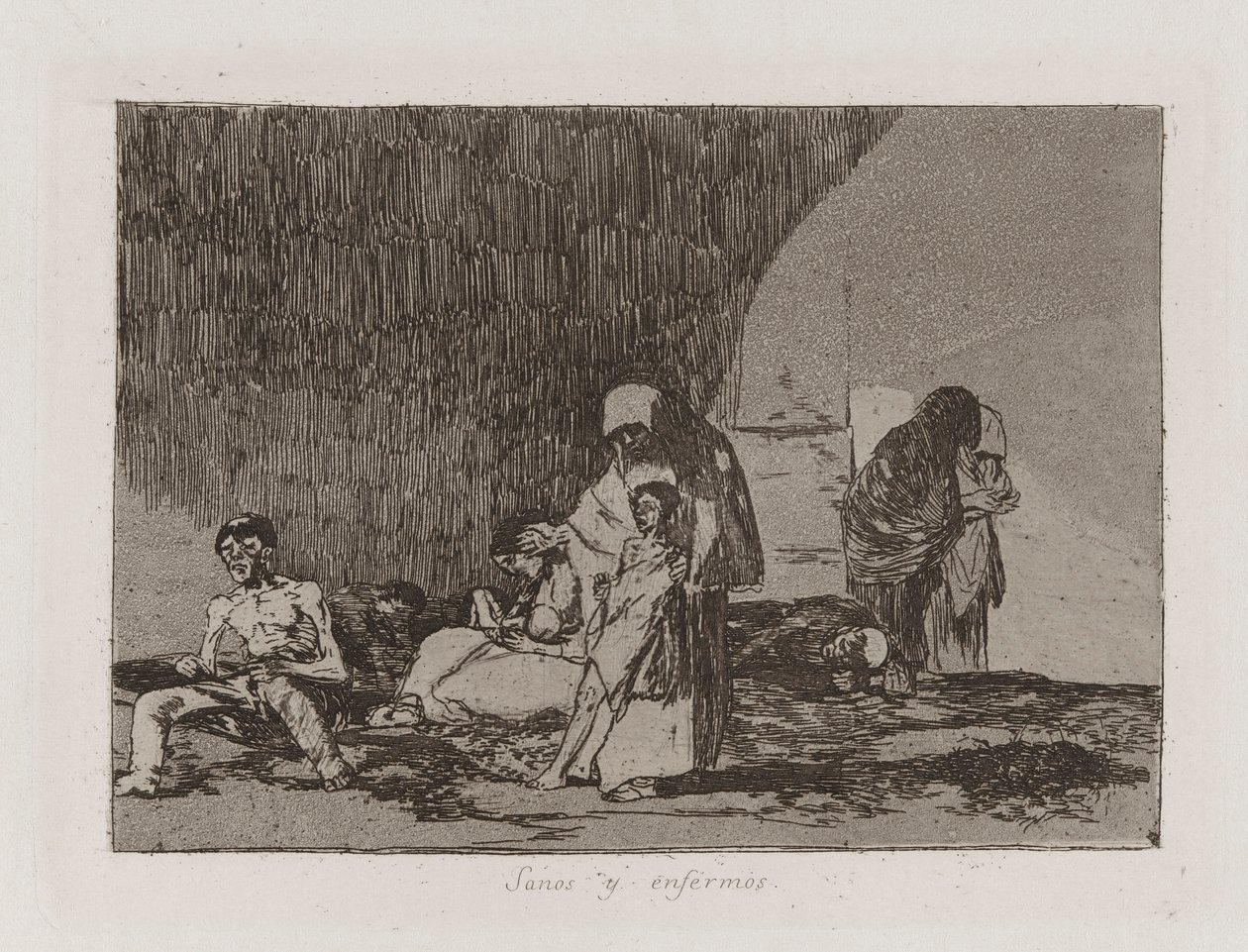 Egészségesek és betegek, 57. tábla A háború katasztrófáiból alkotó: Francisco de Goya
