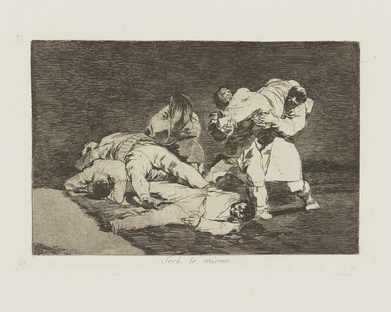 Lenni? ugyanaz. (Ugyanaz lesz.), pl. 21-én a The Disasters of War sorozatból alkotó: Francisco de Goya
