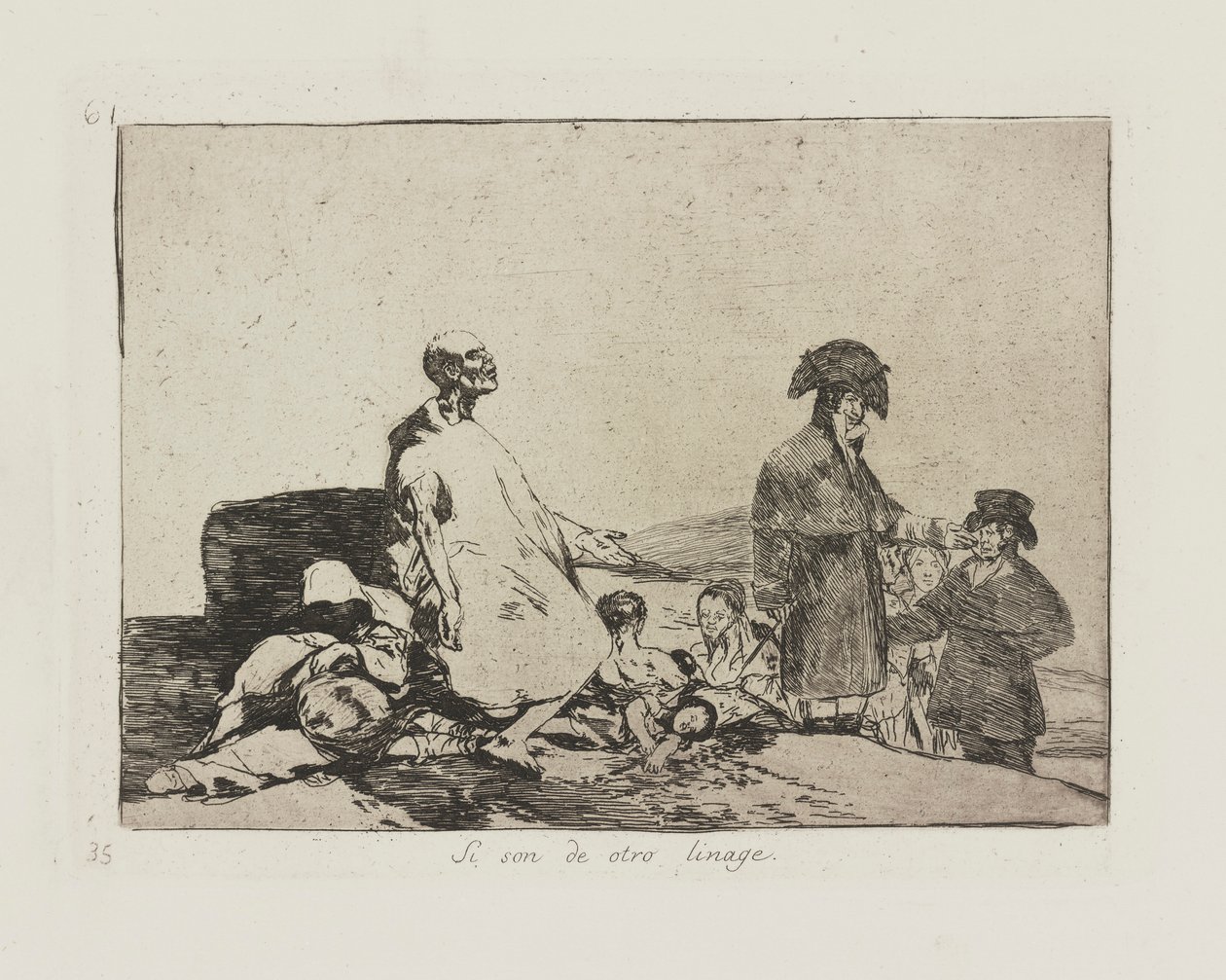 Ha más származásúak. (Talán más fajtájúak.), pl. 61. A háború katasztrófái című sorozatból alkotó: Francisco de Goya