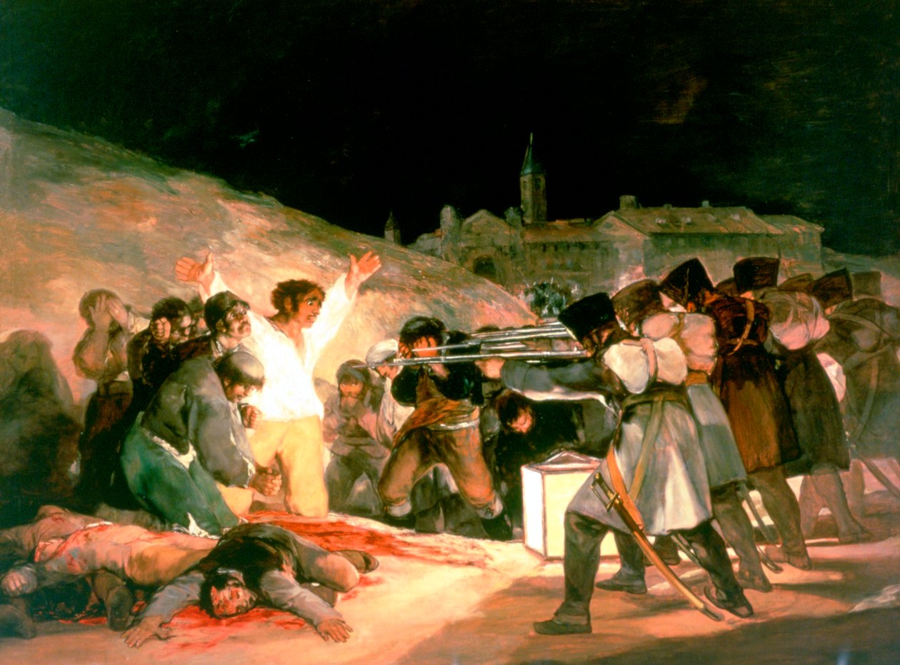 „Az 1808. május 3-i lövöldözés”, 1814 alkotó: Francisco de Goya