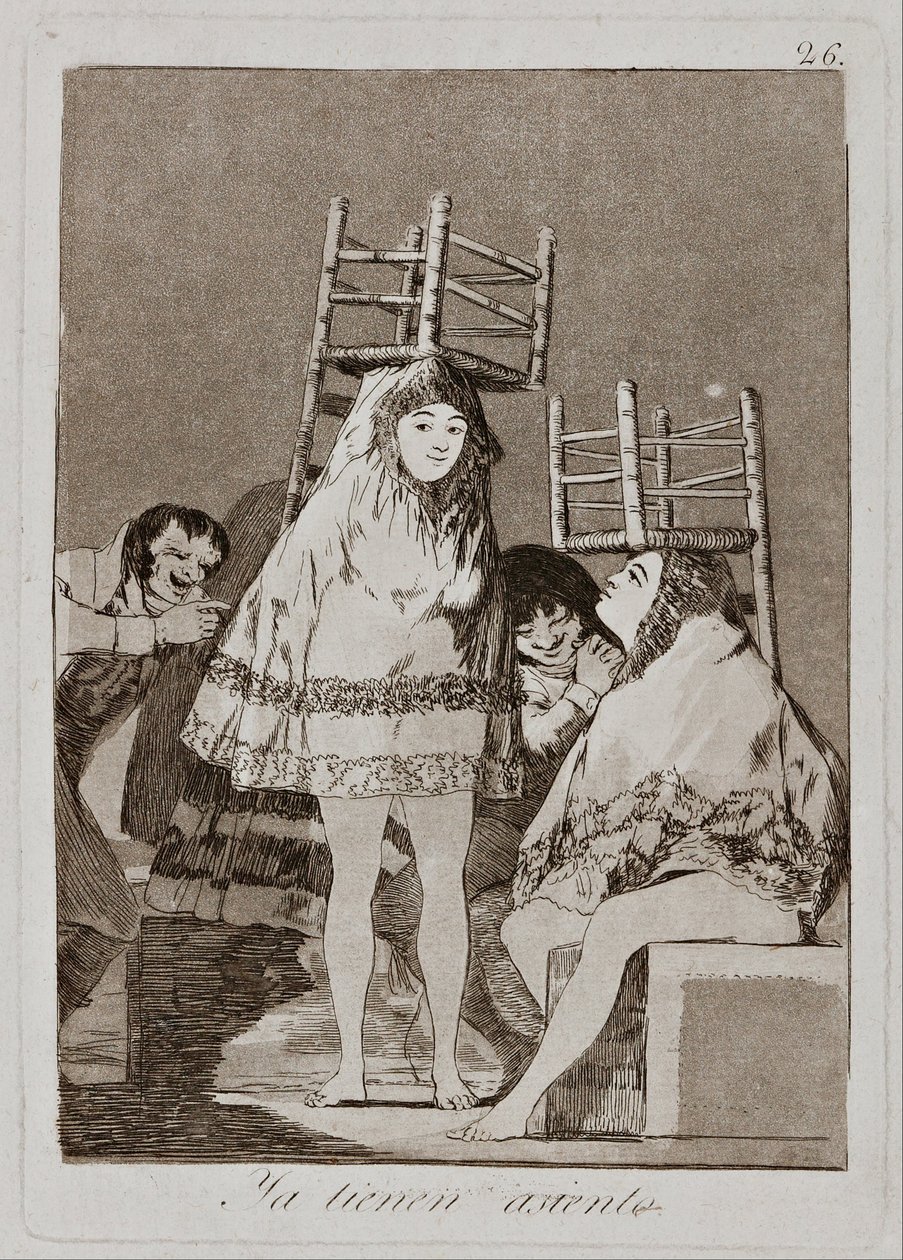Már van egy 26-os ülőlapjuk a "Los Caprichos" (A Capricák) sorozatból. alkotó: Francisco de Goya
