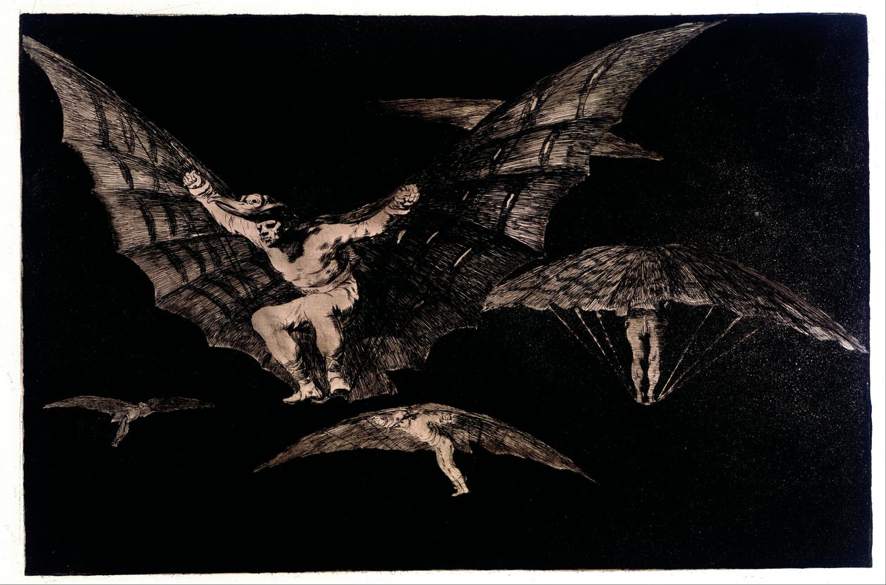 Ahol van akarat, ott út is van (a repülés módja) alkotó: Francisco de Goya