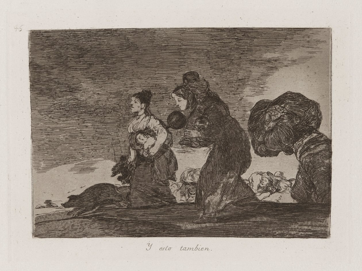 És ez is, 45. tábla a háború katasztrófáiból alkotó: Francisco de Goya