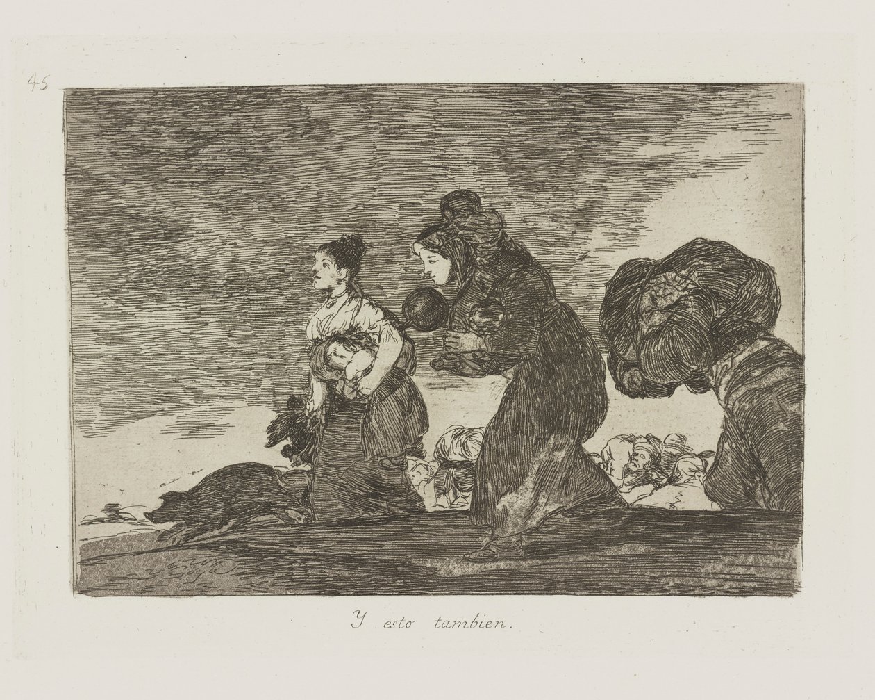 És ezt is. (És ez is.), pl. 45 A háború katasztrófái című sorozatból alkotó: Francisco de Goya