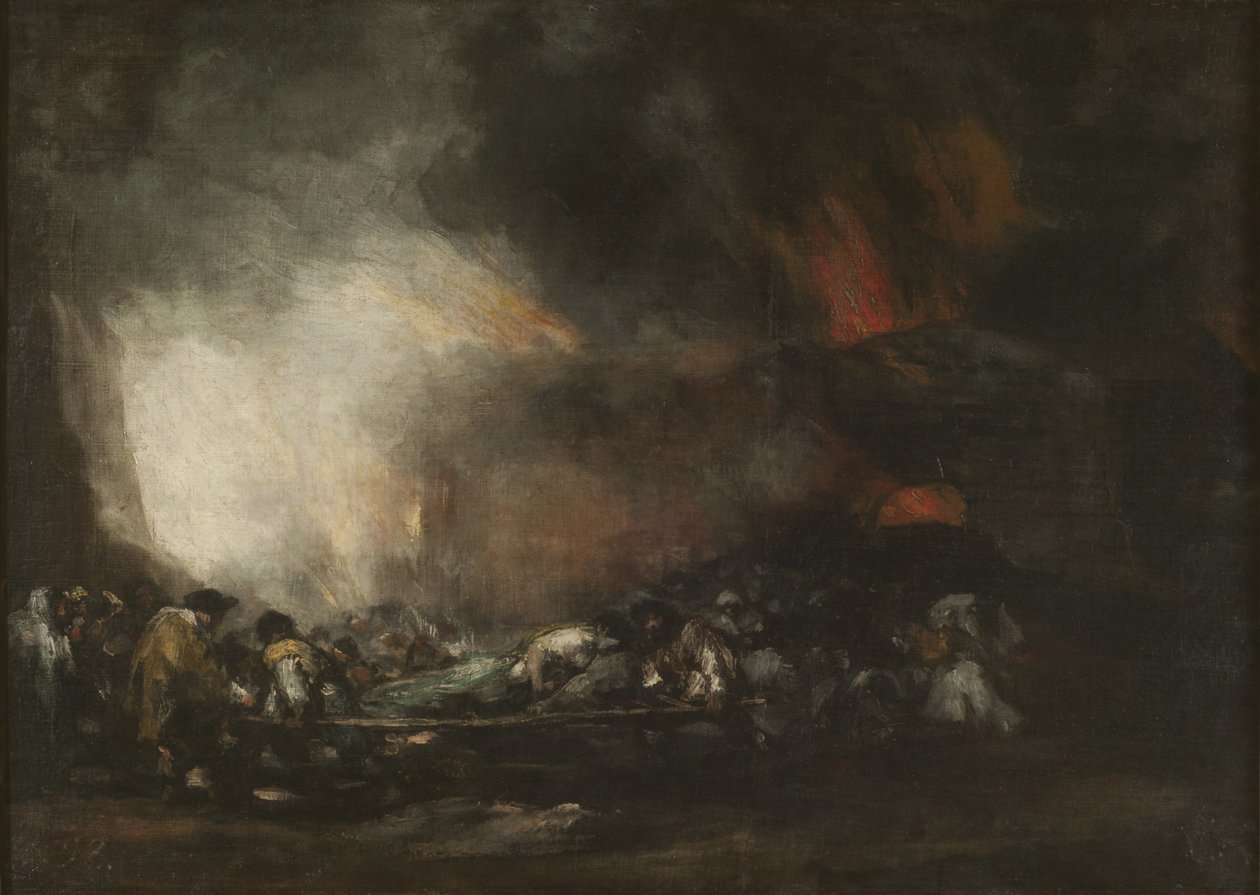 Kórházi tűz, c. 1810. alkotó: Francisco Goya de