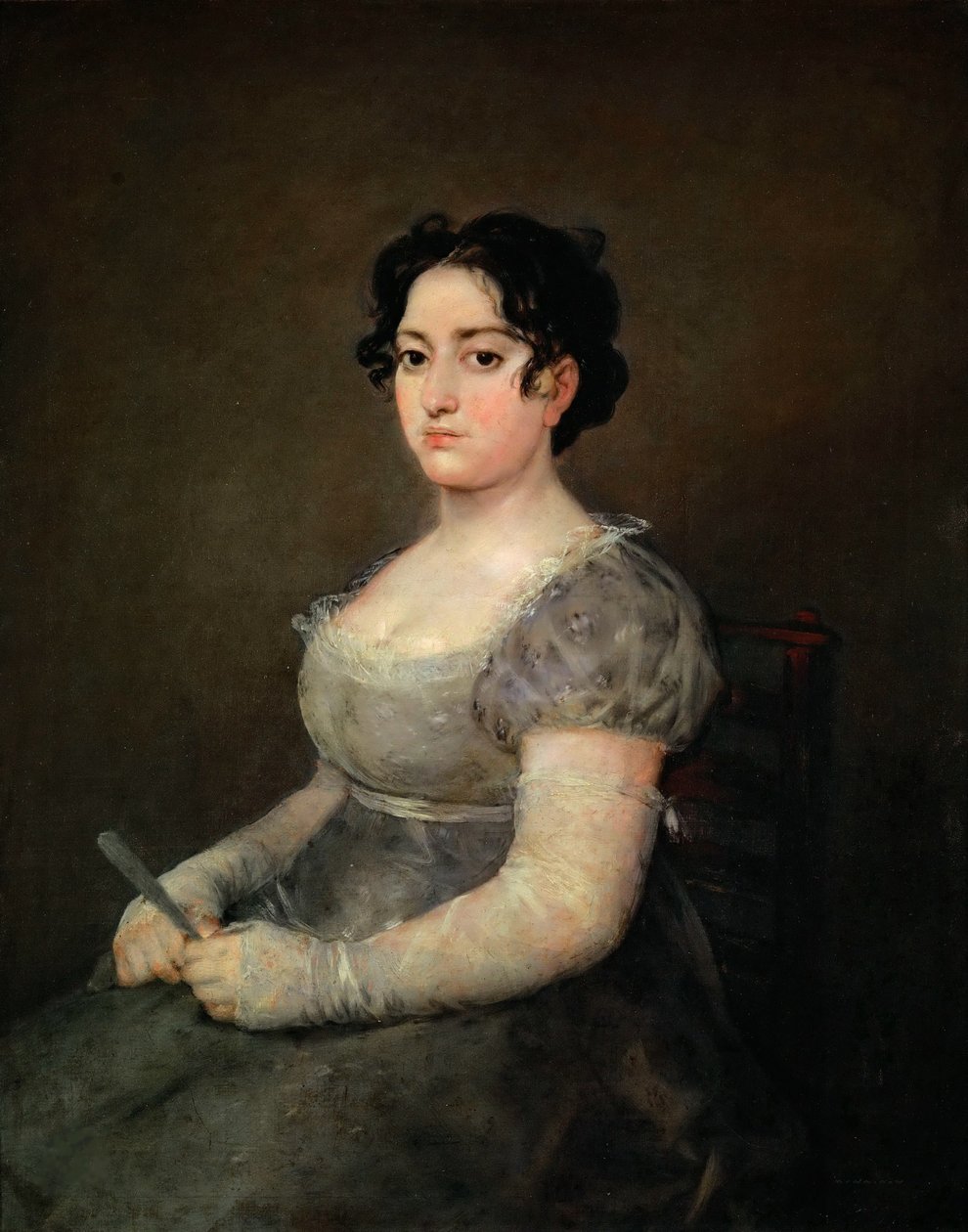 Legyezős hölgy portréja, 1806-1807. alkotó: Francisco Goya de