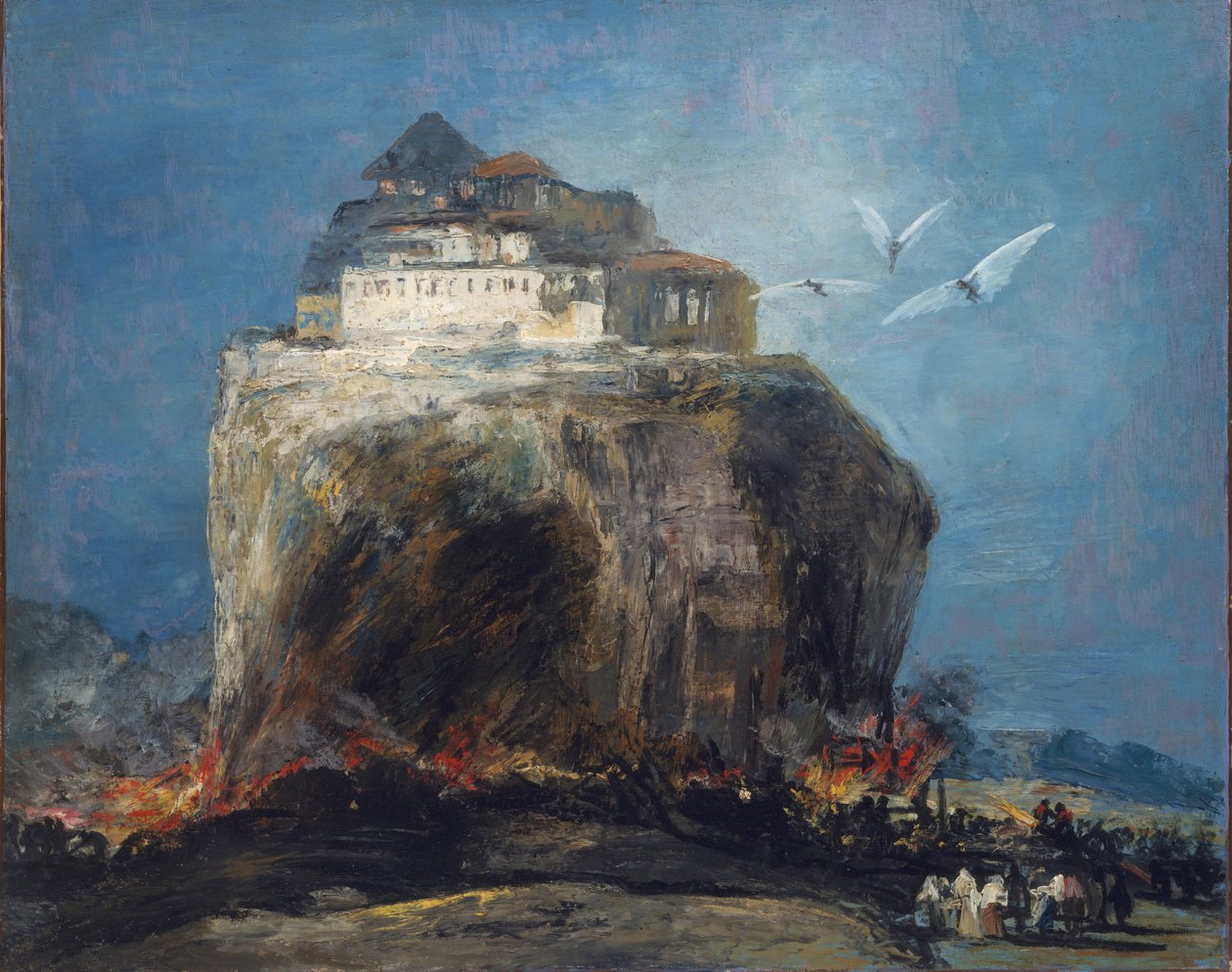 Város egy sziklán, 1850-75 alkotó: Francisco de Goya