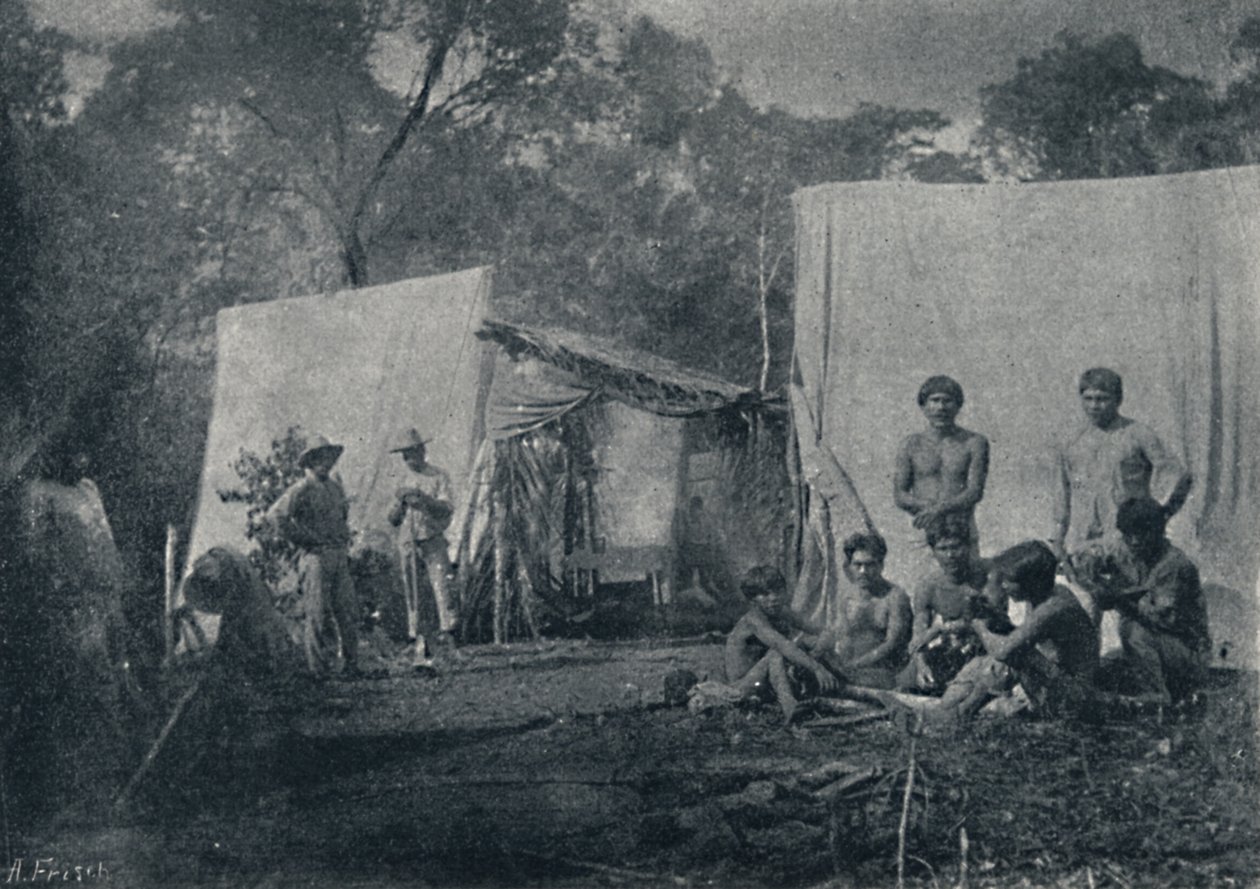 Guaranys táborlátogatás, 1895 alkotó: Francisco Henszler