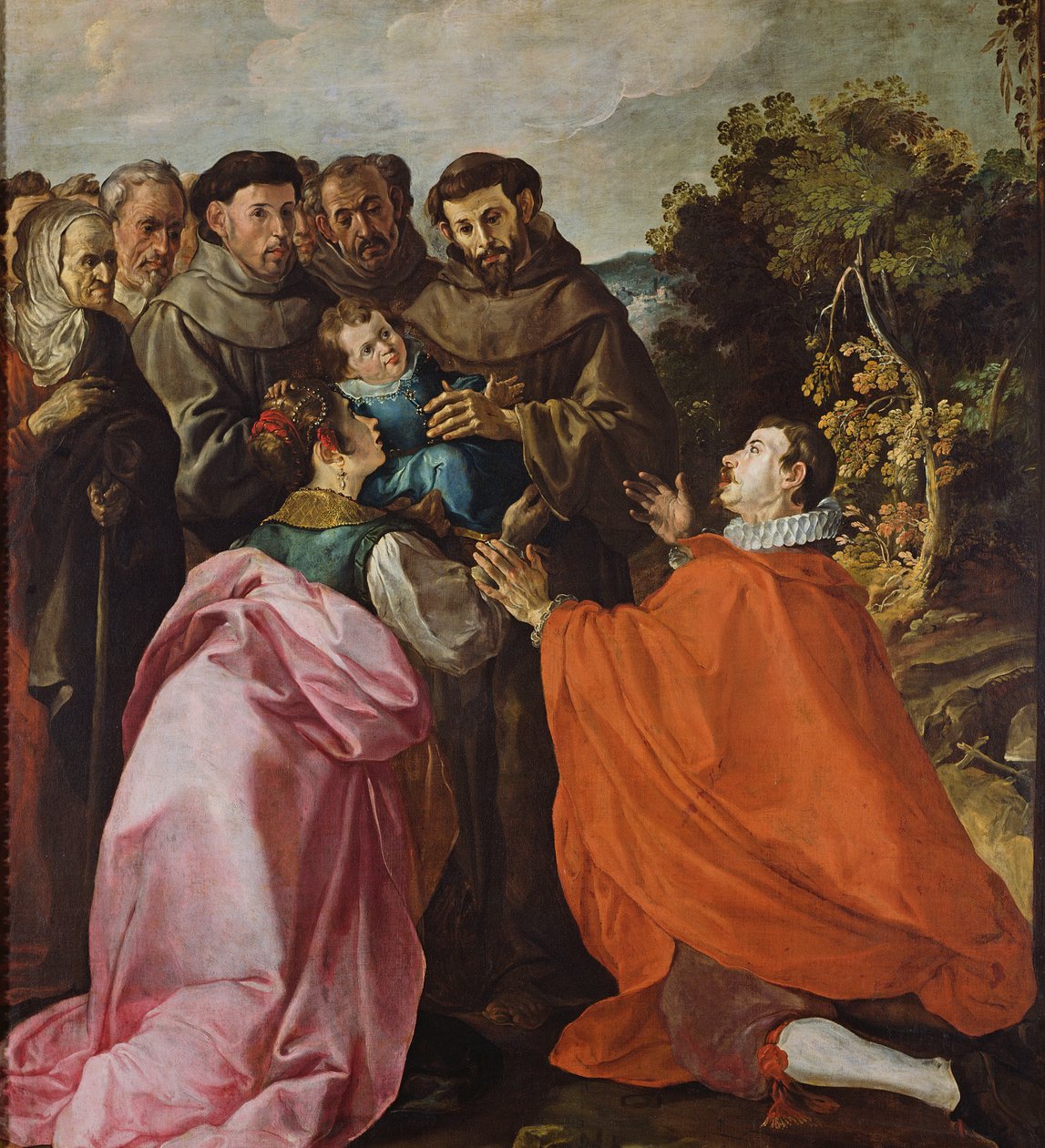 Assisi Szent Ferenc Szent Bonaventúra gyógyítása, 1628 körül alkotó: Francisco Herrera
