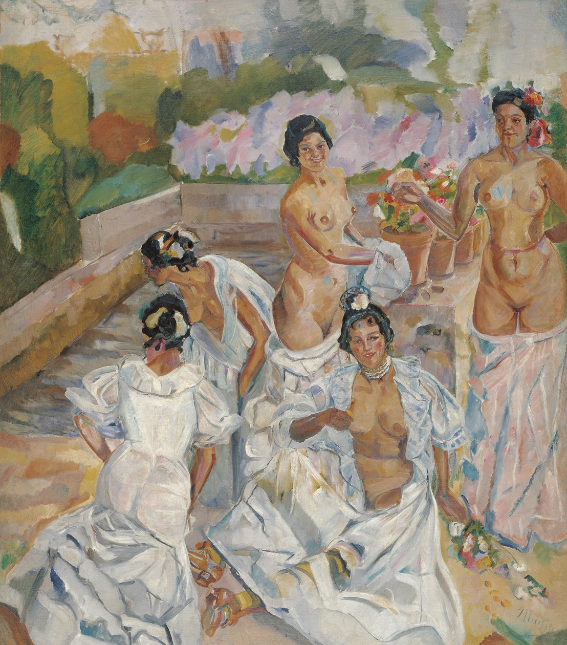A Sevilla fürdő alkotó: Francisco Iturrino