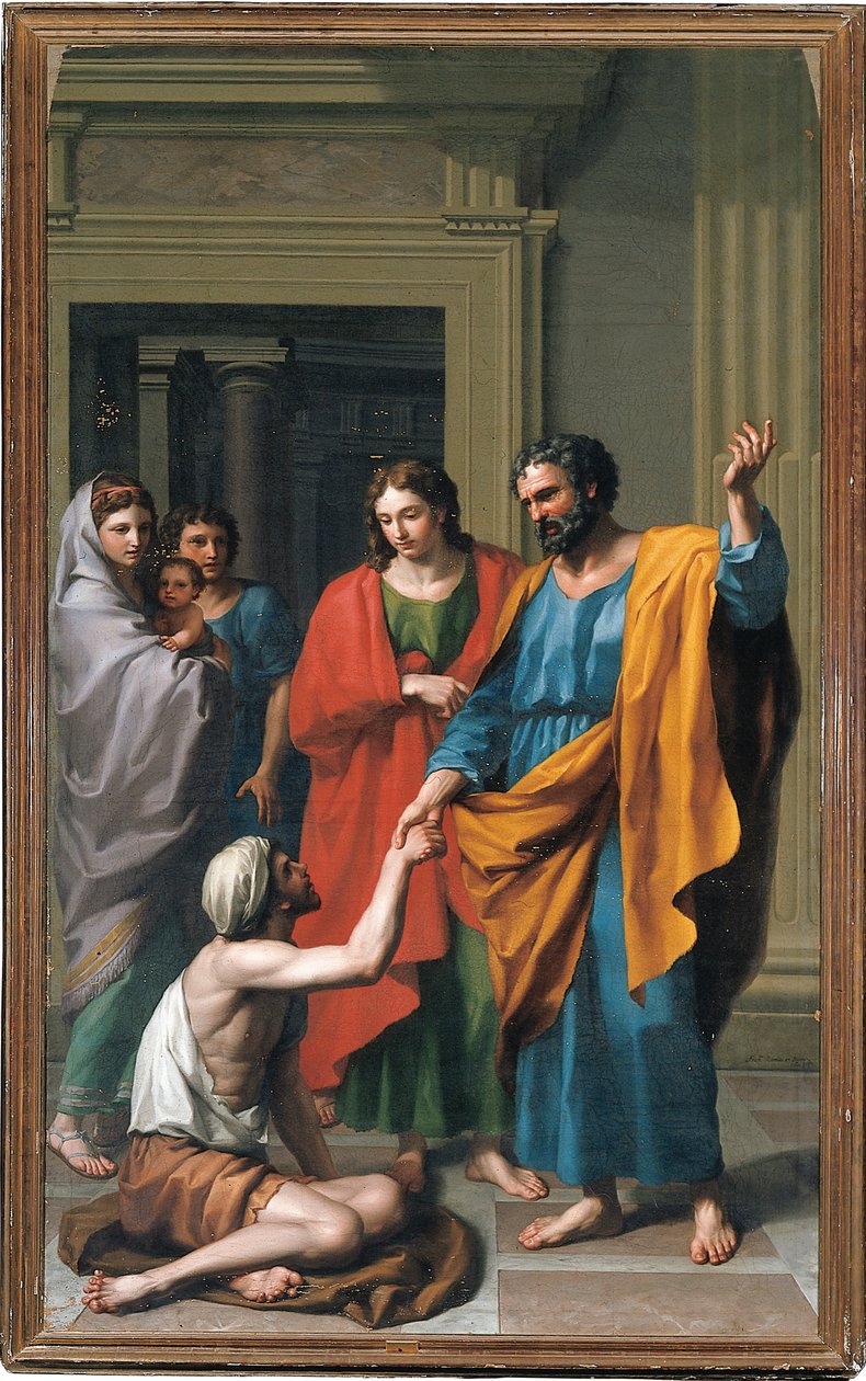 Szent Péter és Szent János a bénult gyógyítása, 1783 alkotó: Francisco Javier Ramos y Albertos