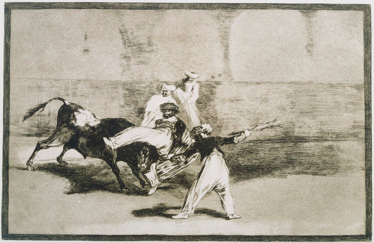 Egy mór, akit a bika fogott el... La Tauromaquiából alkotó: Francisco de Goya