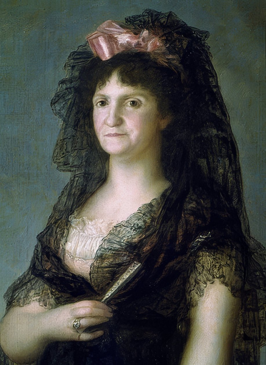 Maria Lusia portréja Mantillával. 1799. Részlet alkotó: Francisco de Goya