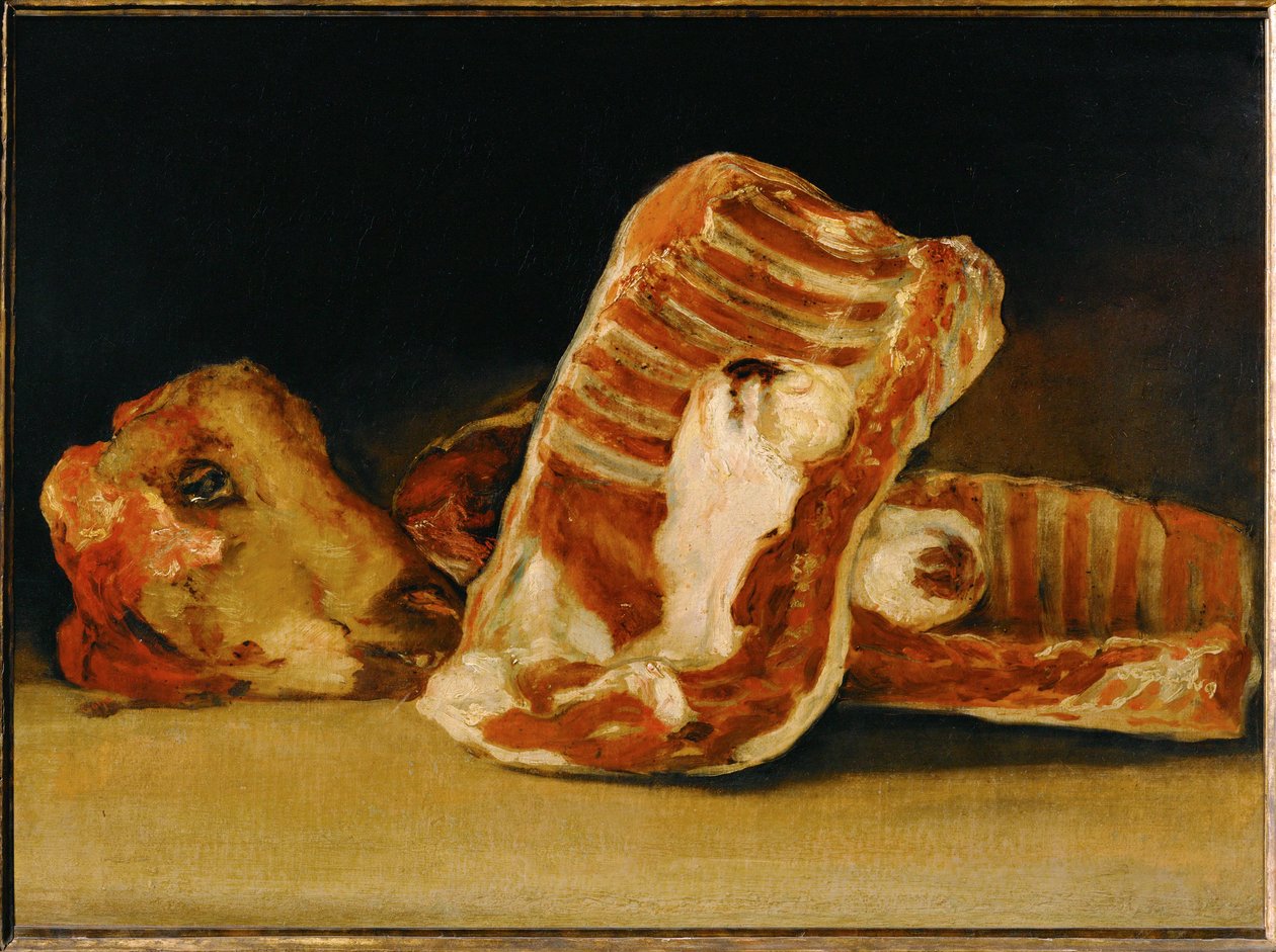 Nature Morte a la tete de mouton - Csendélet birkafejjel ... alkotó: Francisco Jose de (circle of) Goya y Lucientes