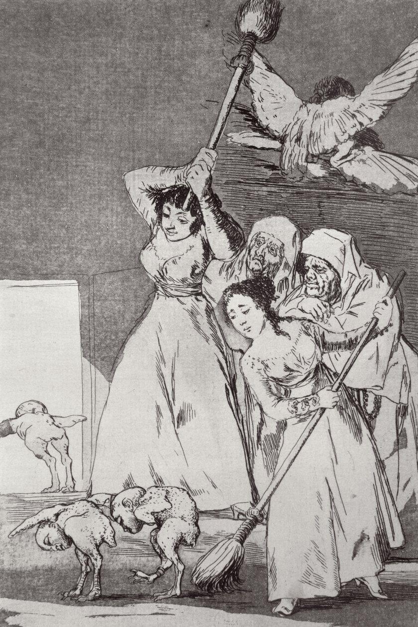 193-0082120 Ott vannak, megkopasztották, 20. tányér „Los caprichos”, kocsma. 1799 (rézkarc) alkotó: Francisco Jose de Goya y Lucientes