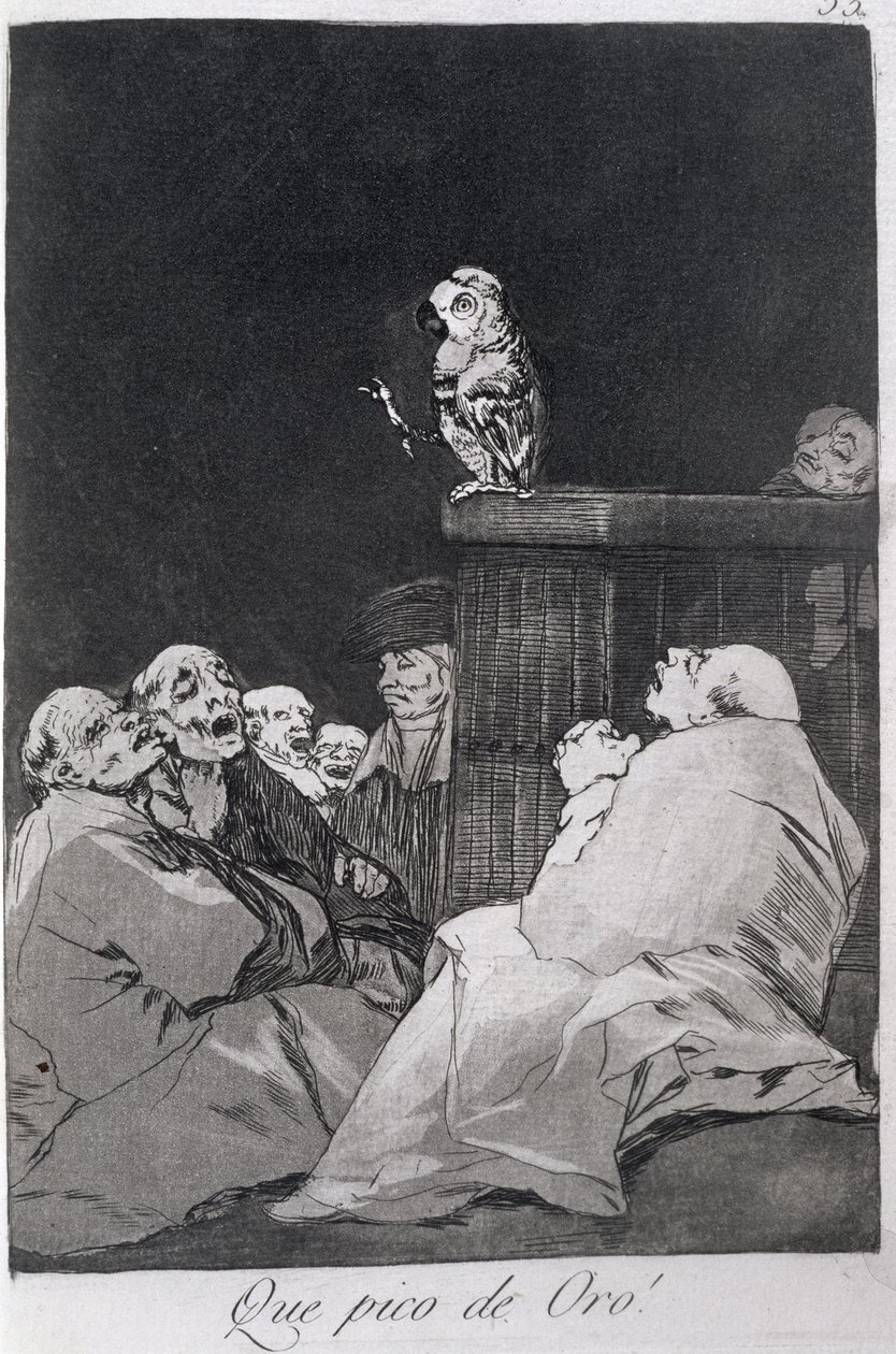 193-0082153 Micsoda aranycsőr!, „Los caprichos” 53-as tányérja alkotó: Francisco Jose de Goya y Lucientes