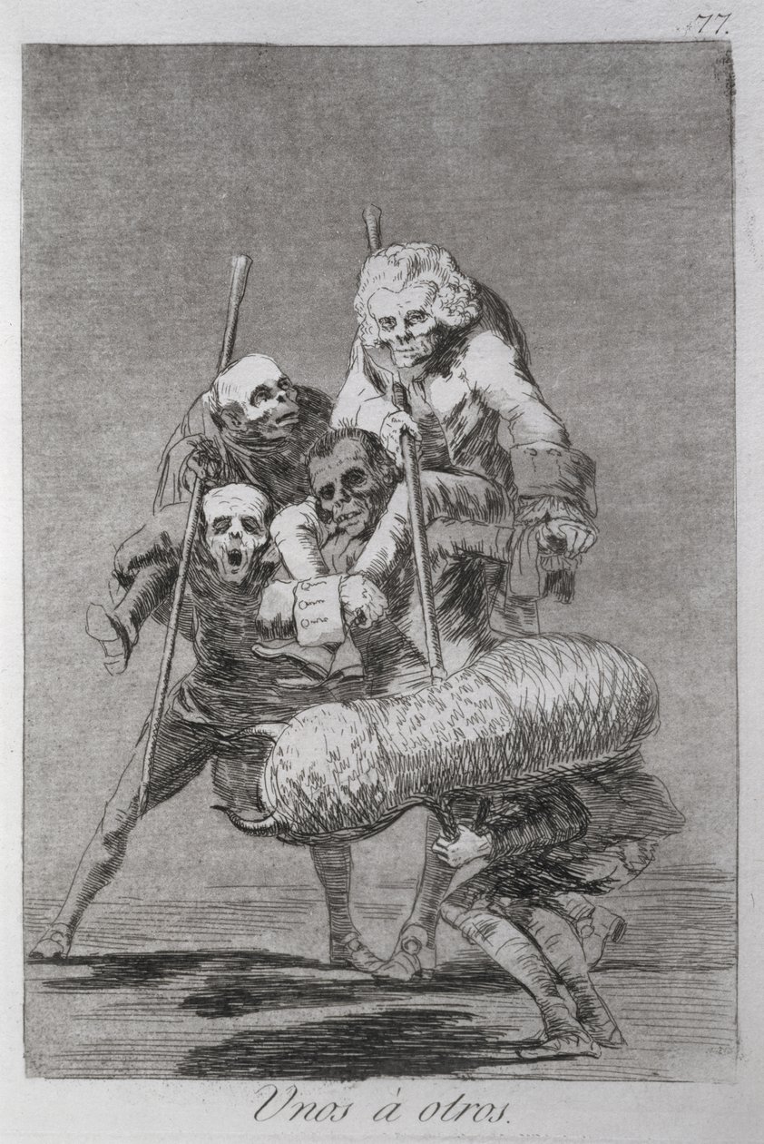 193-0082177 Mit tesz az ember a másikkal, a „Los caprichos” 77. táblája alkotó: Francisco Jose de Goya y Lucientes