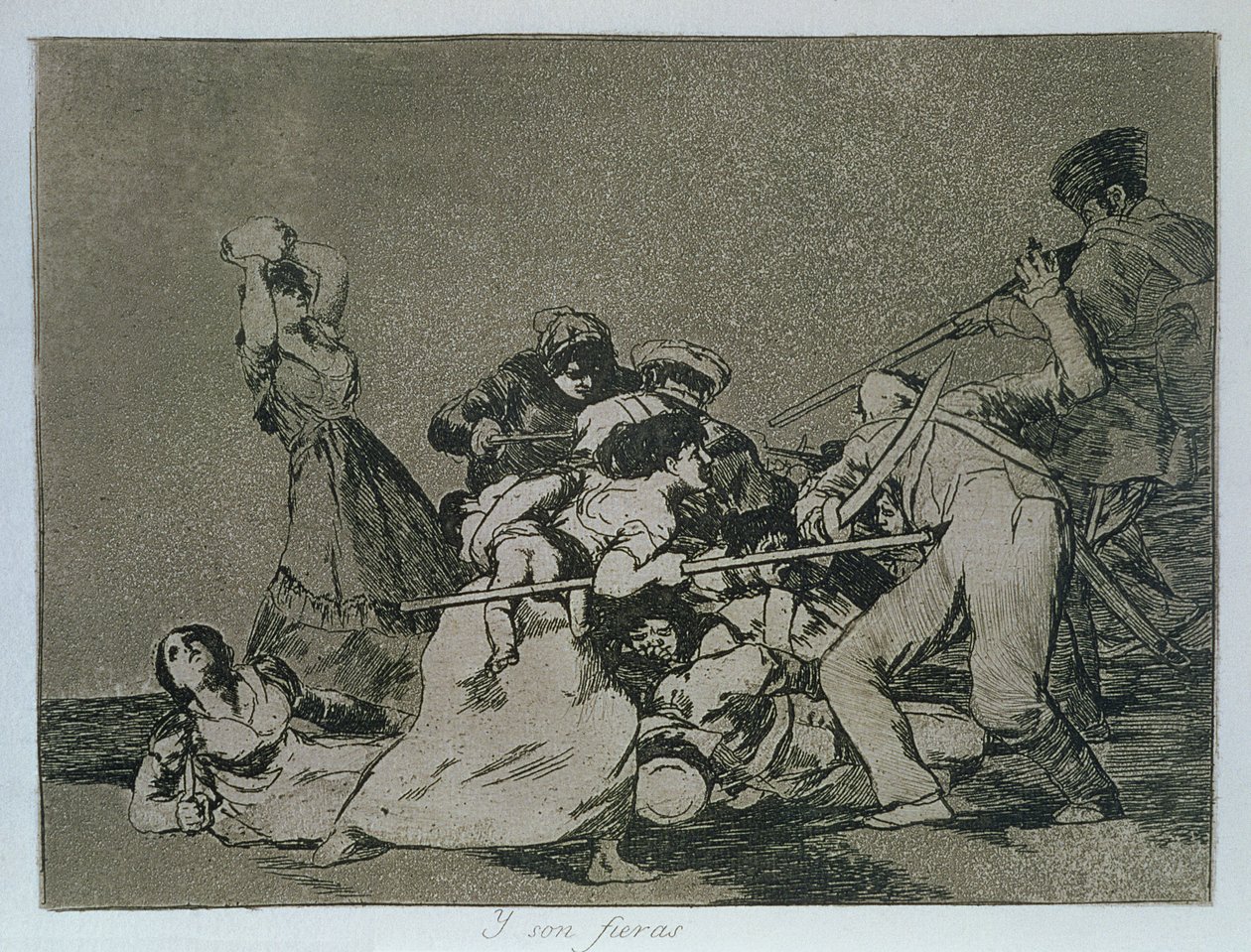 193-0082186 És olyanok, mint a vadállatok, a "The Disasters of War" 5. táblája alkotó: Francisco Jose de Goya y Lucientes
