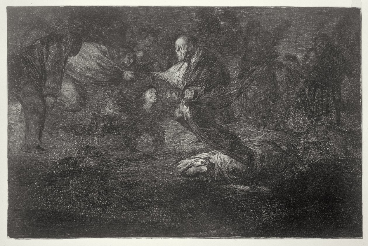 193-0082314 Temetési rejtvény, a „Példabeszédek” 18. táblája alkotó: Francisco Jose de Goya y Lucientes