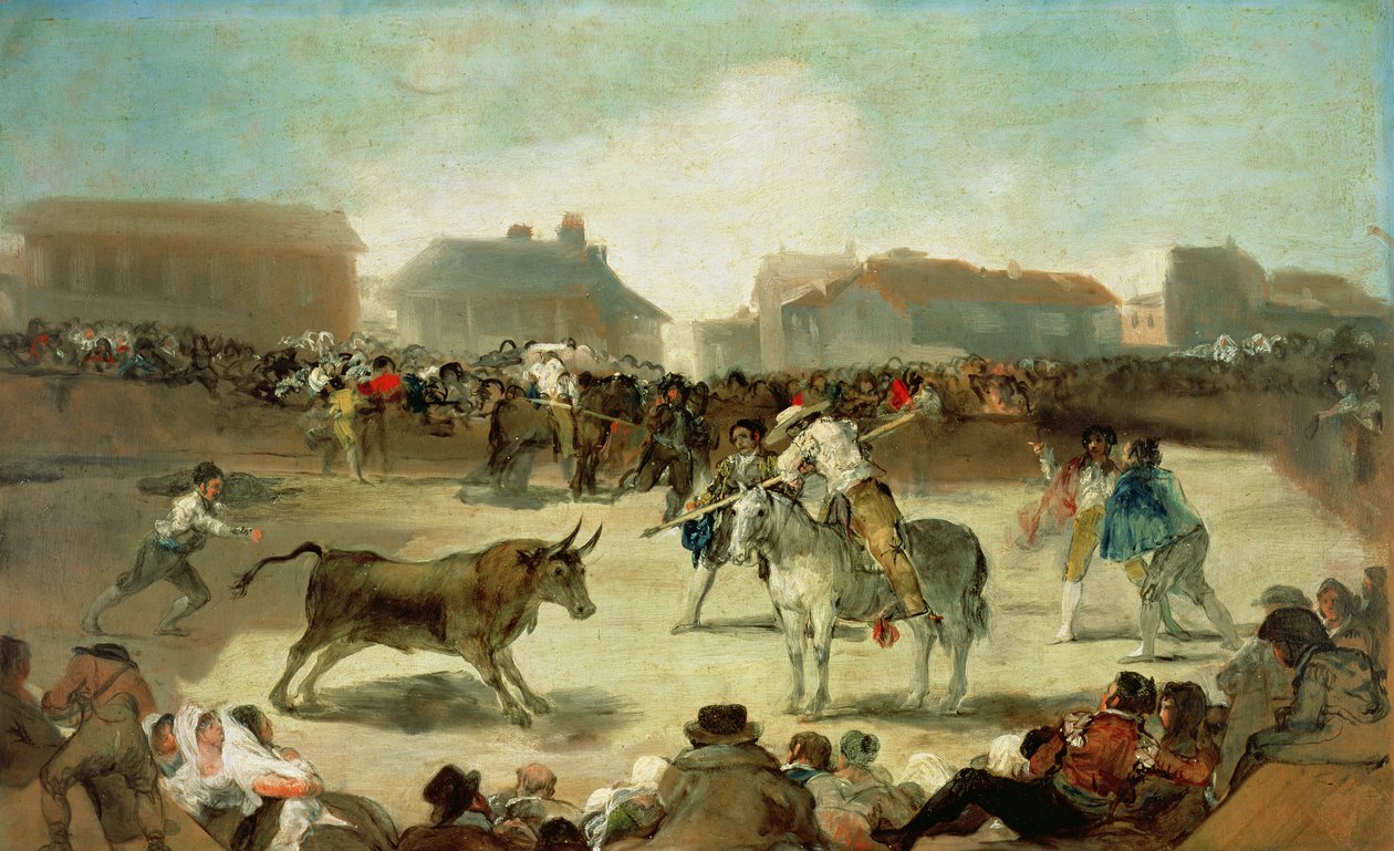 Falusi bikaviadal (olaj, vászon) alkotó: Francisco de Goya