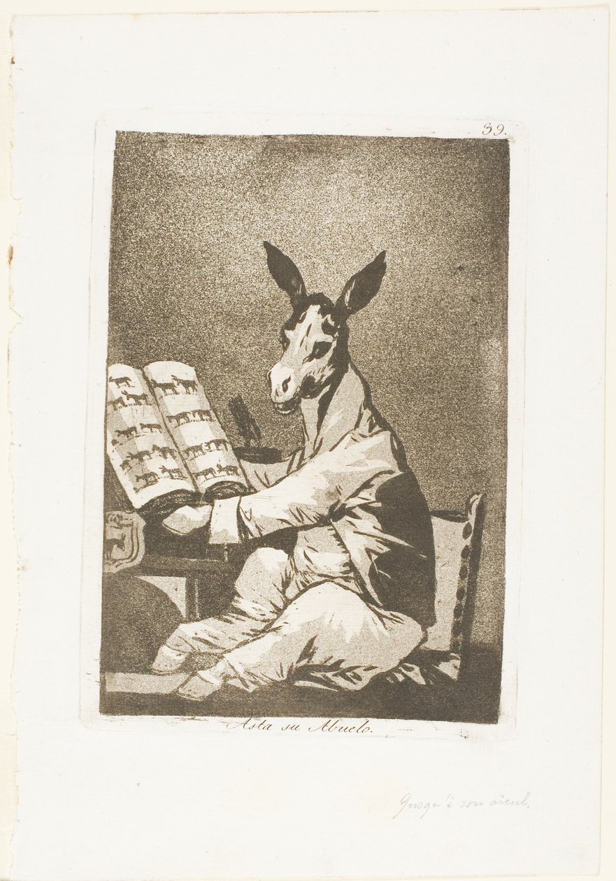 És ilyen volt a nagyapja is, 39. lemez Los Caprichosból alkotó: Francisco Jose de Goya y Lucientes