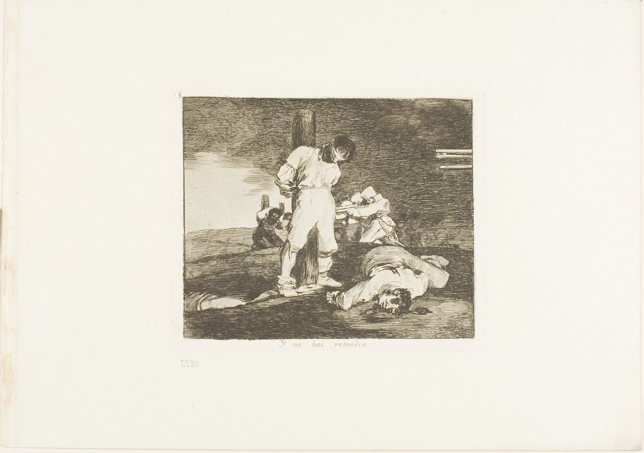 És nincs rá segítség, 15. tábla A háború katasztrófái című könyvből alkotó: Francisco Jose de Goya y Lucientes