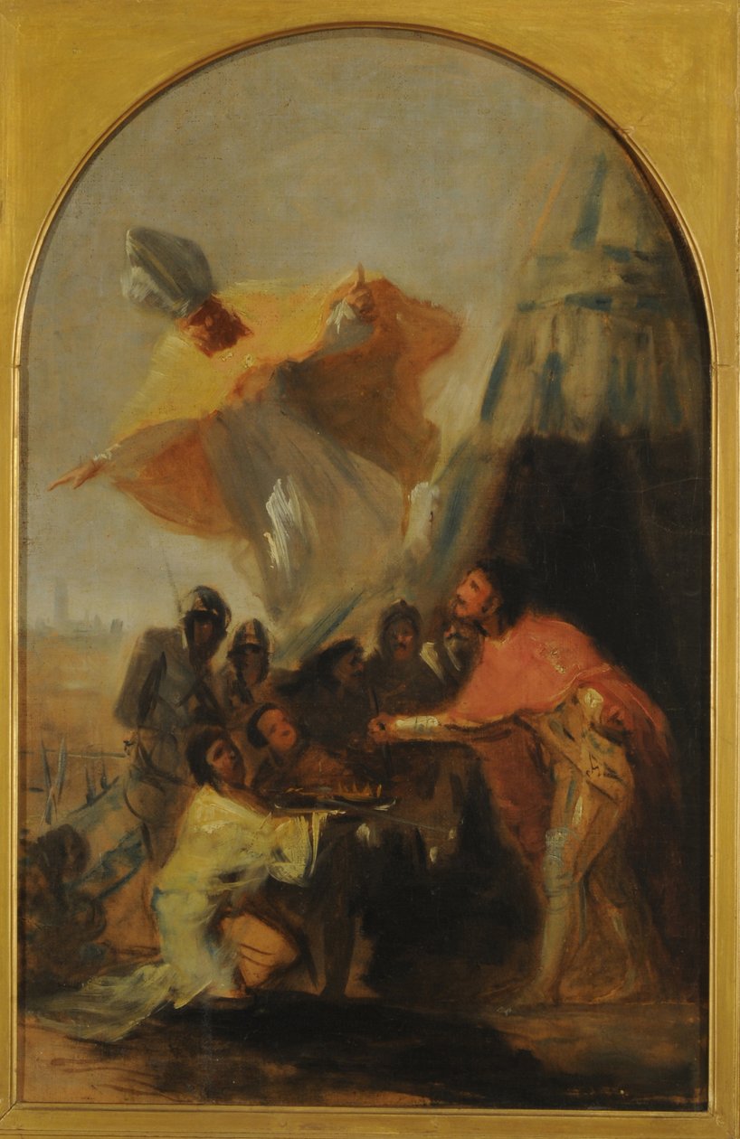 Szent Isodoro megjelenése Szent Fernando királynak elölről alkotó: Francisco Jose de Goya y Lucientes
