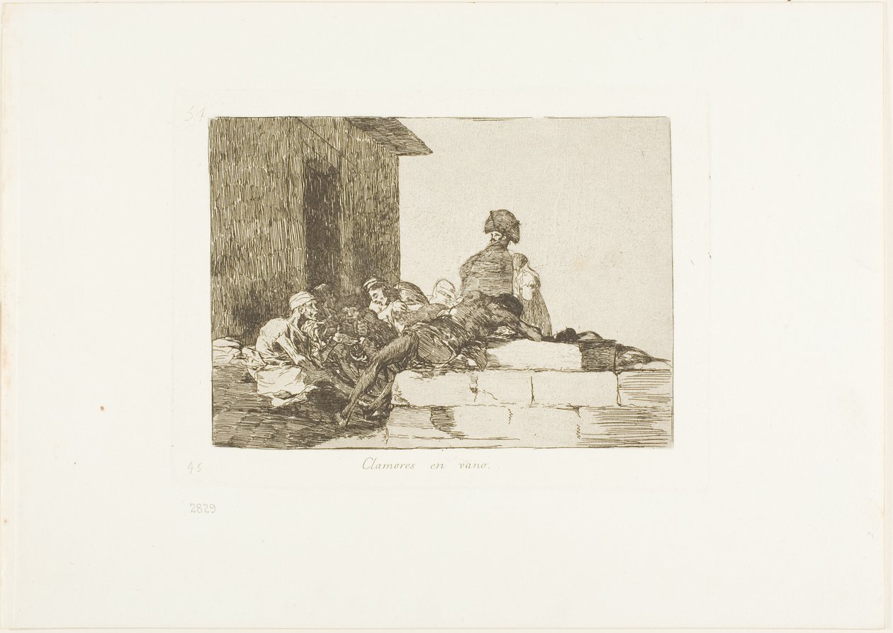 A fellebbezések hiábavalóak, a The Disasters of War 54. táblája alkotó: Francisco Jose de Goya y Lucientes