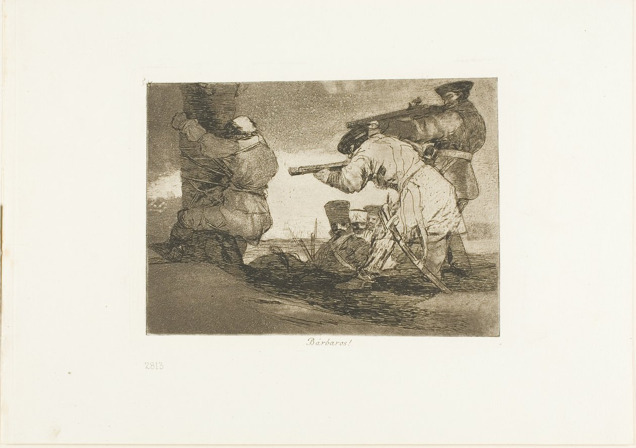 Barbárok!, 38. lemez a The Disasters of War-ból alkotó: Francisco Jose de Goya y Lucientes