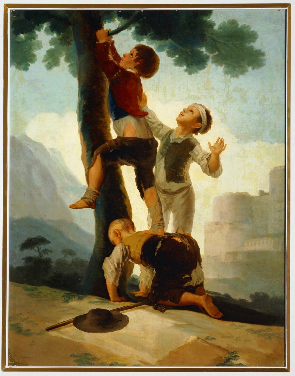 Boys climbing a tree ... (festmény vászonra) alkotó: Francisco Jose de Goya y Lucientes