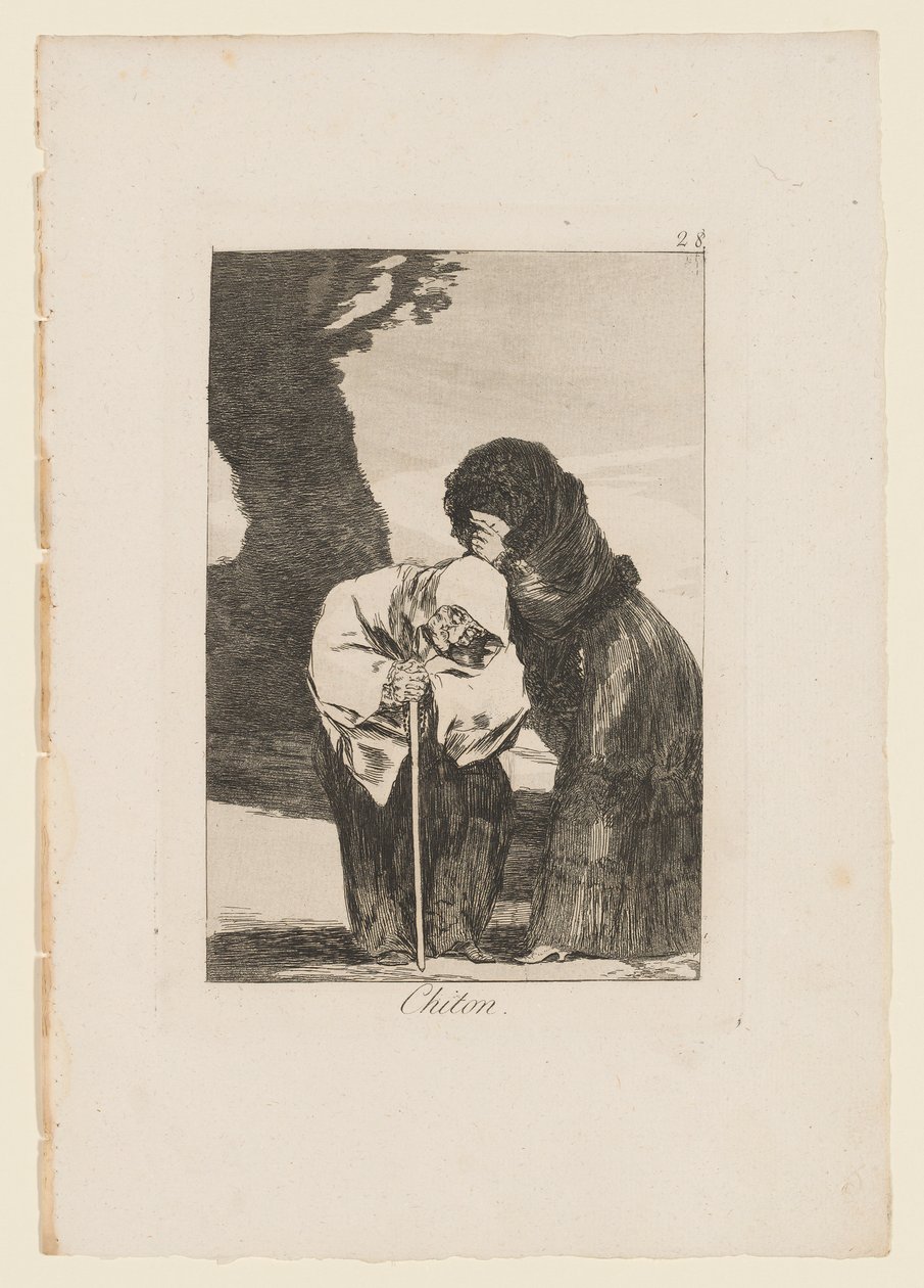 Chiton, Los Caprichos tányérja, 1799 alkotó: Francisco de Goya